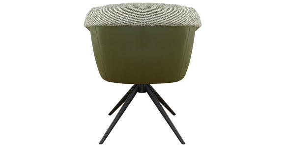 ARMLEHNSTUHL  Stoffauswahl, Sitzfläche 180° drehbar Webstoff  - Schwarz/Grün, Design, Textil/Metall (69/80/68cm) - Novel