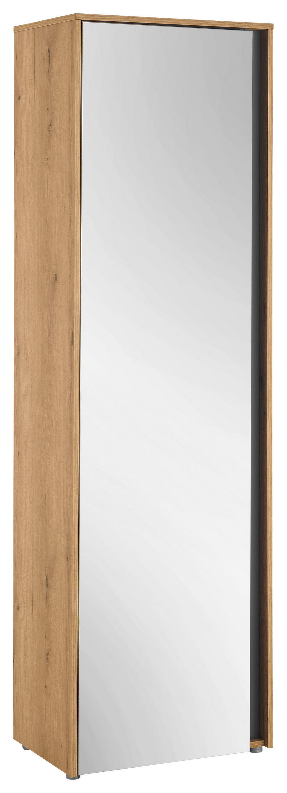 GARDEROBENSCHRANK  in 60/200/40 cm  - Eichefarben/Anthrazit, Design, Glas/Holzwerkstoff (60/200/40cm) - Modante