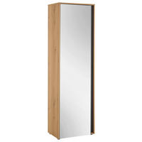 GARDEROBENSCHRANK  in 60/200/40 cm  - Eichefarben/Anthrazit, Design, Glas/Holzwerkstoff (60/200/40cm) - Modante