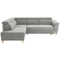 ECKSOFA Chenille Grauweiss  - Grauweiss/Naturfarben, Konventionell, Holz/Textil (200/265cm) - Stylife