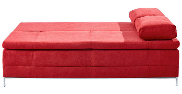 SCHLAFSOFA mit Stoffauswahl Flachgewebe Bordeaux - Chromfarben/Bordeaux, Design, Textil/Metall (200/93/93cm) - Novel