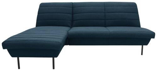 ECKSOFA Dunkelblau Webstoff  - Schwarz/Dunkelblau, Design, Textil/Metall (168/214cm) - LOOKS by W.Joop