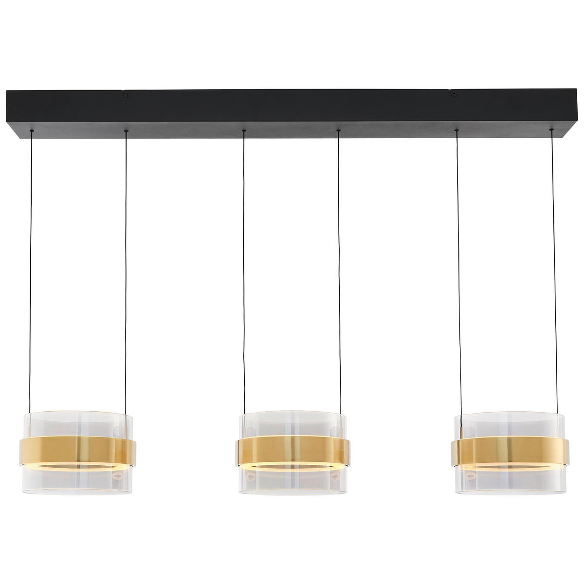 LED SVJETILJKA VISEĆA    105/21,5/200 cm    Inside  - boje mjeda/svijetlo siva, Design, staklo/metal (105/21,5/200cm)