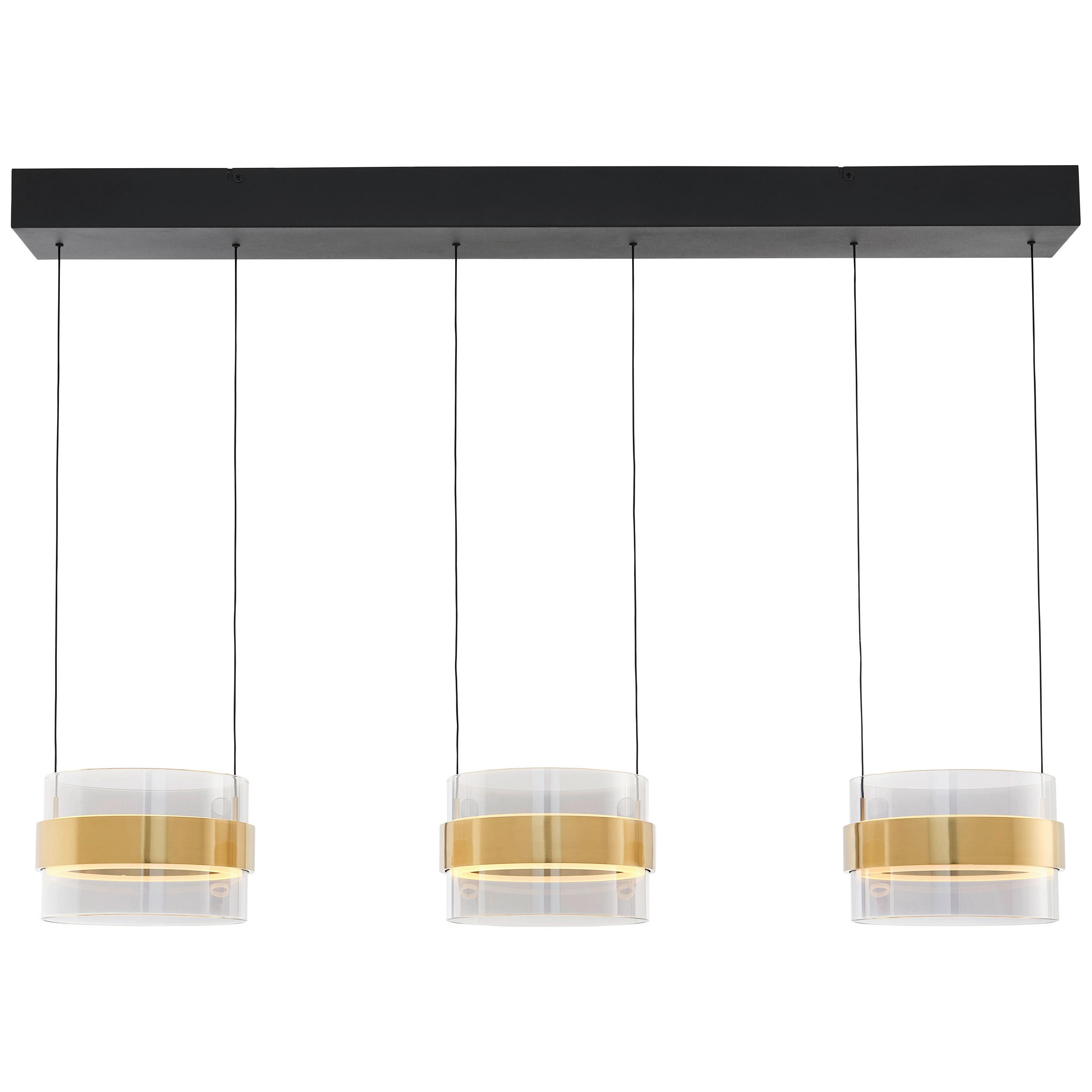 Thumbnail - Brilliant Led-Hängeleuchte Inside, Hellgrau, Messing, Metall, Glas, rund,rund, F, 21.5x200x105 cm, RoHS, Reach, CE, höhe...