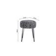 HOCKER in Metall, Textil Schwarz, Weiß  - Schwarz/Weiß, KONVENTIONELL, Textil/Metall (43/45/43cm) - Xora