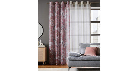 ÖSENVORHANG halbtransparent  - Rosa, Design, Textil (140/245cm) - Esposa