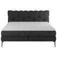 BOXSPRINGBETT 180/200 cm  in Schwarz  - Schwarz, Design, Leder/Textil (180/200cm) - Esposa