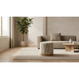 HOCKER Jacquard Esche Beige, Hellbraun  - Hellbraun/Beige, LIFESTYLE, Holz/Textil (40/40/40cm) - Xora