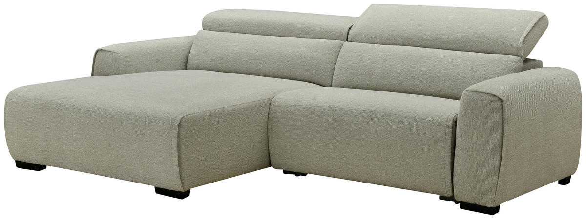 ECKSOFA Beige Mikrofaser  - Beige/Schwarz, Design, Holz/Textil (172/256cm) - Carryhome