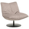 SESSEL in Flachgewebe Taupe  - Taupe/Schwarz, MODERN, Textil/Metall (86/92/99cm) - Designwerk