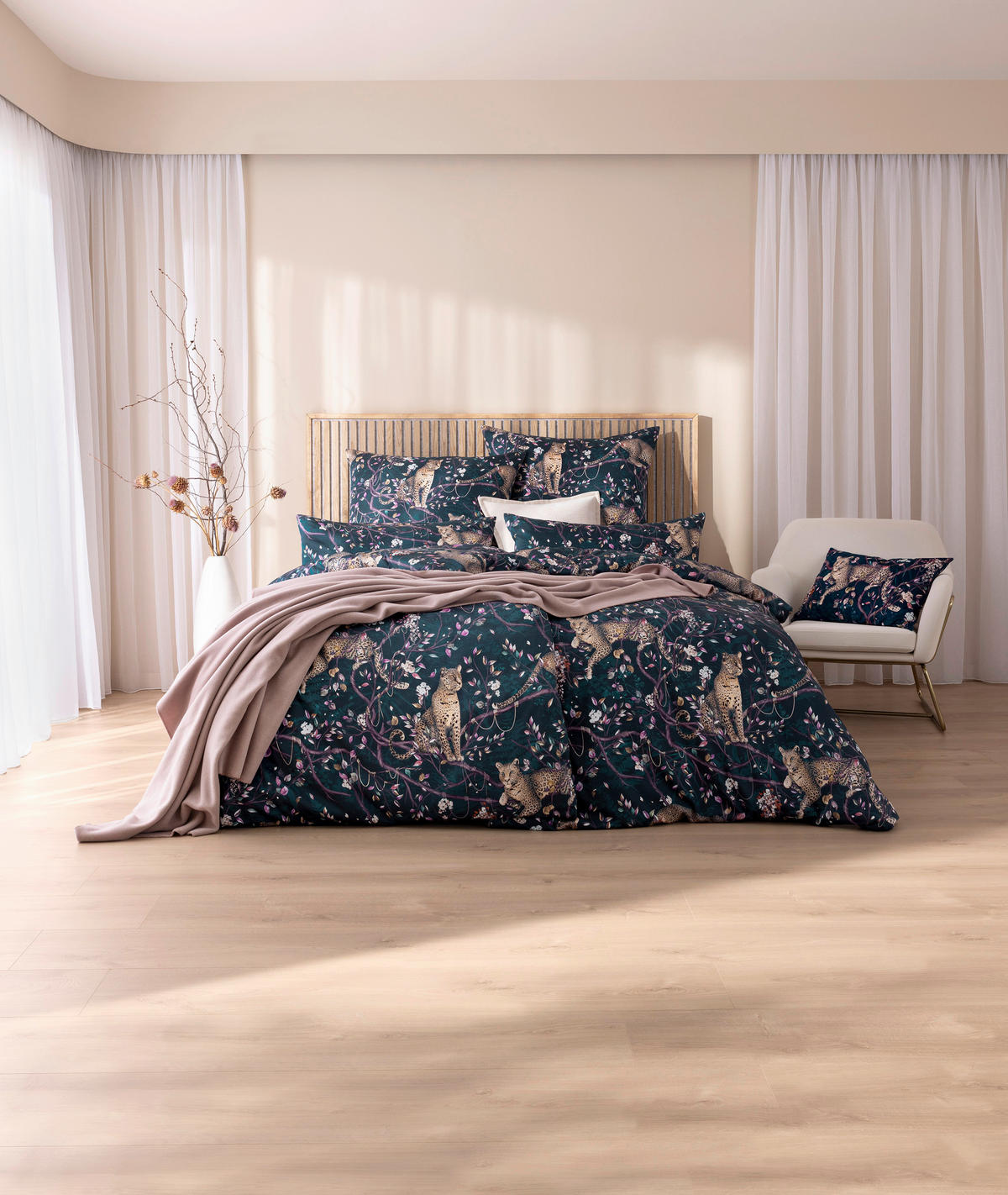 BETTWÄSCHE Atelier 155/220 cm  - Dunkelblau, Design, Textil (155/220cm) - Estella