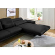 ECKSOFA in Echtleder Schwarz  - Schwarz, Design, Leder/Metall (332/193cm) - Dieter Knoll