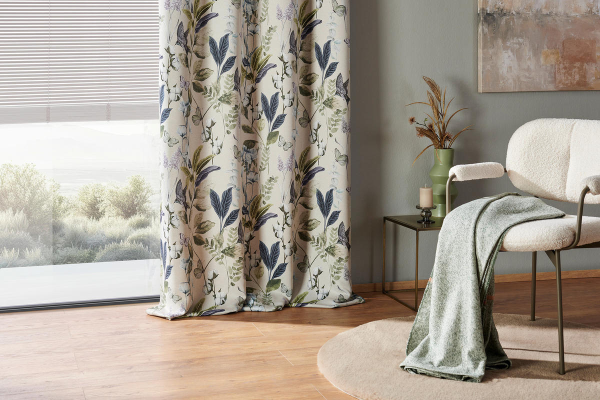 DEKOSTOFF per lfm Verdunkelung  - Grün, KONVENTIONELL, Textil (145cm) - Esposa