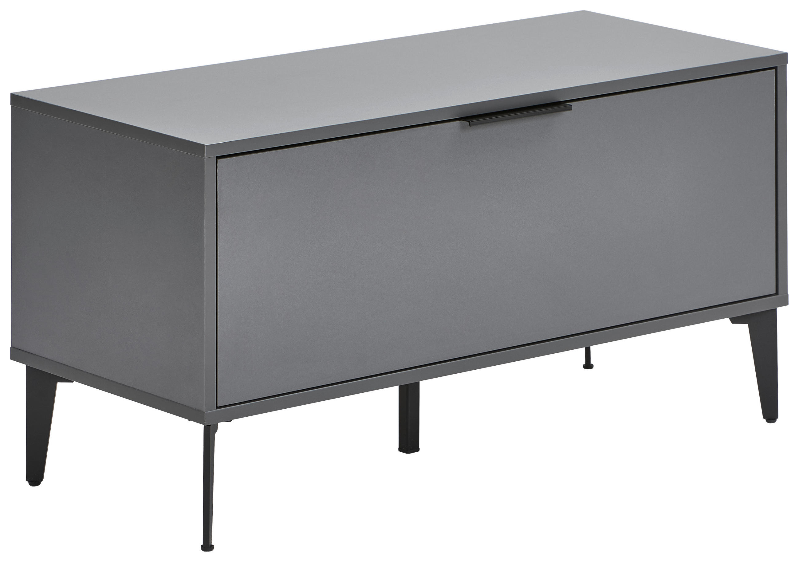 GARDEROBENBANK  in 92/48/40 cm  - Anthrazit/Schwarz, MODERN, Holzwerkstoff/Metall (92/48/40cm) - Hom`in