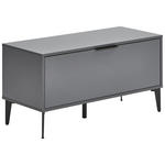 GARDEROBENBANK in 92/48/40 cm - Anthrazit/Schwarz, MODERN, Holzwerkstoff/Metall (92/48/40cm) - Hom`in