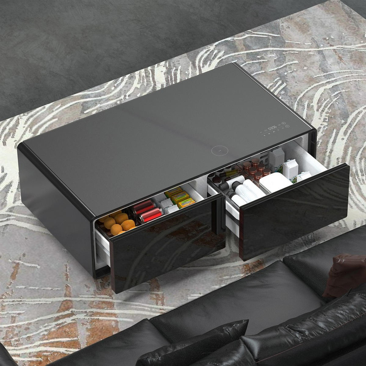 GETRÄNKEKÜHLSCHRANK 130,5/46/70 cm  - Schwarz, Basics, Glas/Kunststoff (130,5/46/70cm) - CASO Design