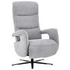 RELAXSESSEL in Textil Hellgrau  - Hellgrau/Schwarz, Design, Textil/Metall (71/112/83-176cm) - Beldomo Style