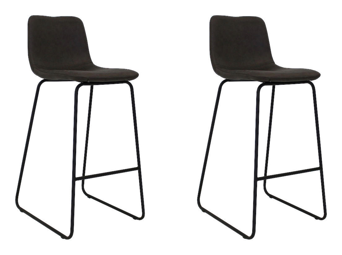 BARHOCKER-SET Anthrazit gastro- und objekttauglich  - Anthrazit/Schwarz, LIFESTYLE, Kunststoff/Metall (48/102/54cm) - MID.YOU