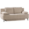 SCHLAFSOFA  in Cord Creme  - Creme/Schwarz, MODERN, Textil/Metall (197/92/88cm) - Novel