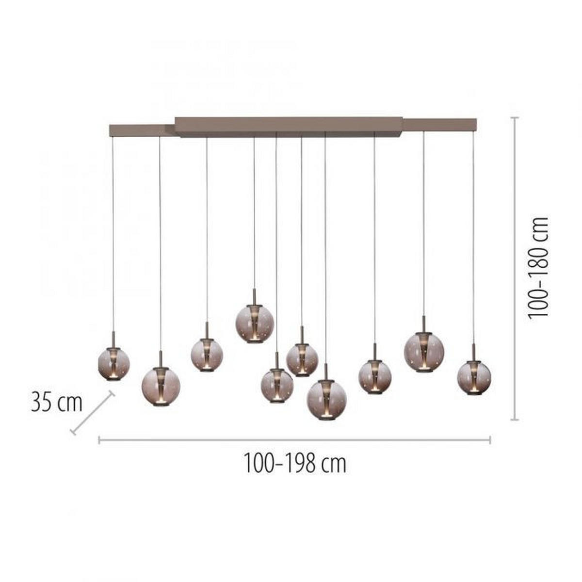 LED-HÄNGELEUCHTE Pure E-Infinity 198/35/180 cm   - Bernsteinfarben, Design (198/35/180cm) - Neuhaus PURE