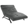 Liege mit motorischer Relaxfkt Mikrofaser Dunkelgrau  - Dunkelgrau/Schwarz, Design, Textil/Metall (120/54-113/158-198cm) - Pure Home Lifestyle