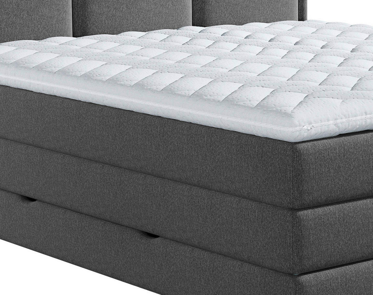 BOXSPRING-ÁGY 200/220 cm  antracit  - antracit, Design, műanyag/textil (200/220cm) - MID.YOU