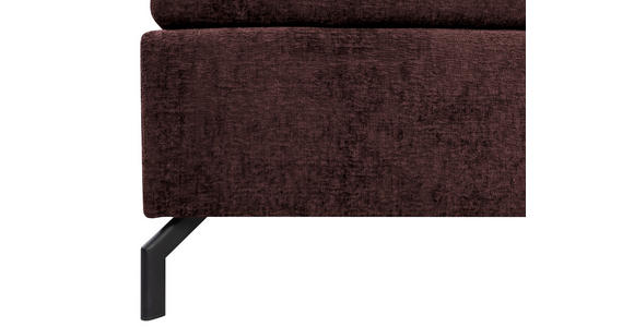 BOXSPRINGBETT 180/200 cm,  in Dunkelrot, Topper, H2 + H2 = mittel  - Schwarz/Dunkelrot, Design, Textil/Metall (180/200cm) - Esposa