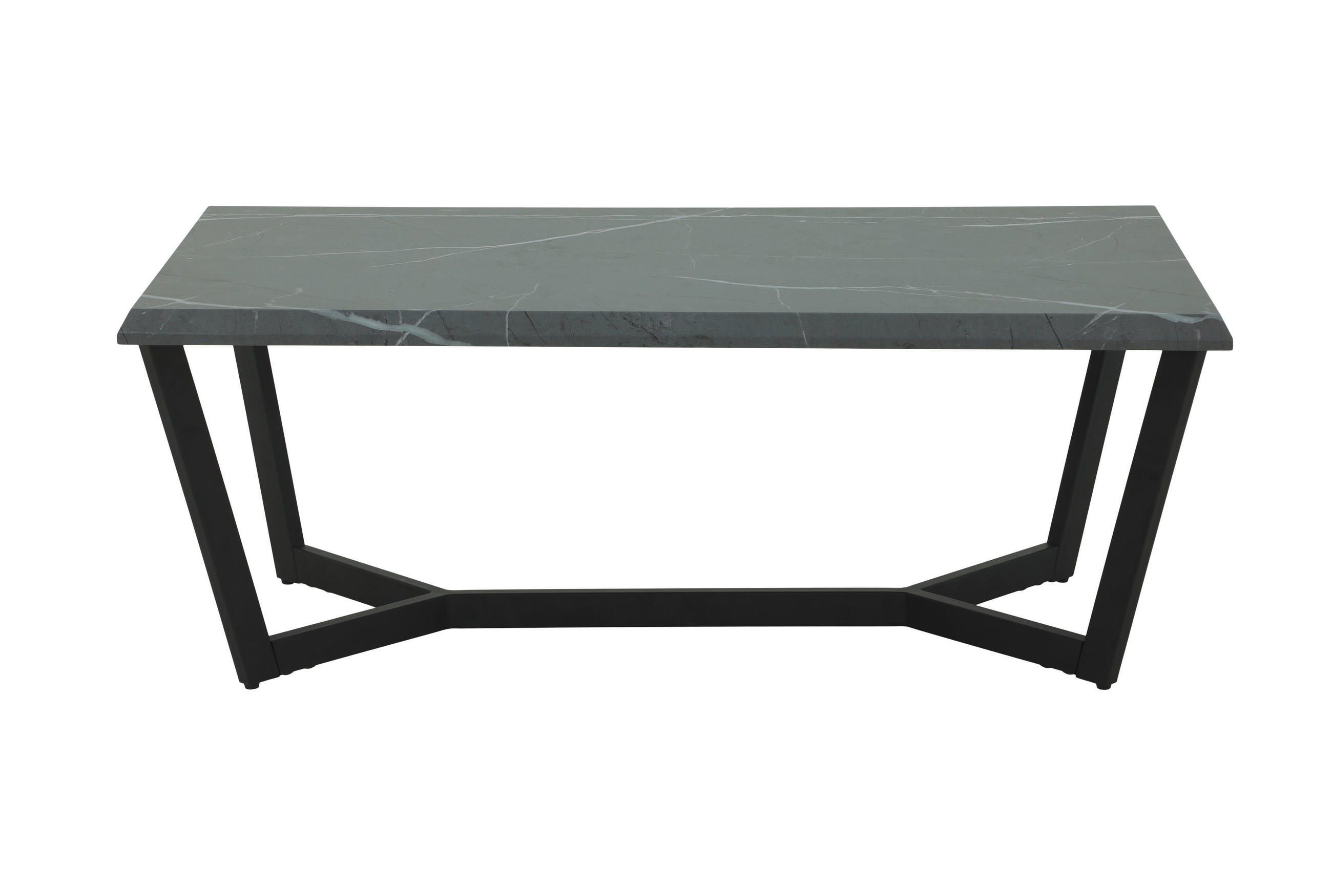 COUCHTISCH 110/60/42 cm rechteckig Grau  - Schwarz/Grau, Design, Holzwerkstoff/Metall (110/60/42cm) - Livetastic