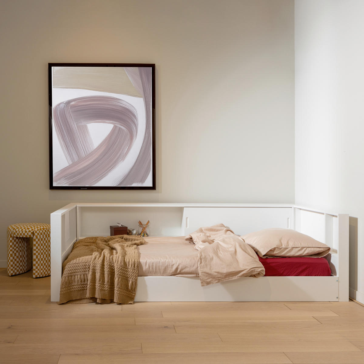 BODENBETT. - Weiß, Basics, Holz (90/200cm) - MID.YOU