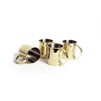 MUGGSET 4 delar  - guldfärgad, Basics, metall (16.2/11.4/11.3cm) - Echtwerk