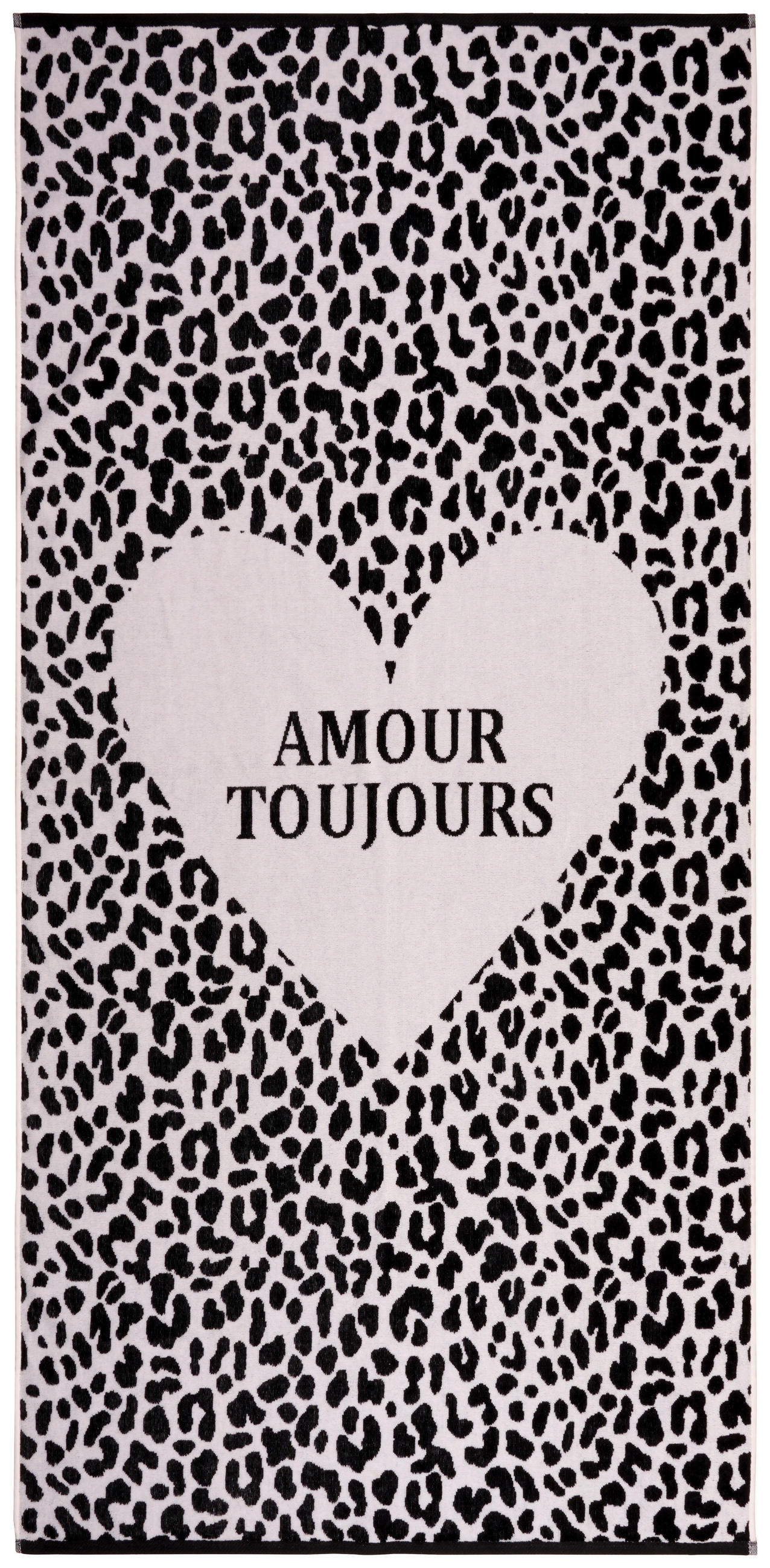 STRANDHANDDUK svart, vit 90/180 cm  - vit/svart, Trend, textil (90/180cm) - Esposa