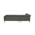 ECKSOFA in Struktur Grau 205/280 cm - Schwarz/Grau, Design, Textil/Metall (205/280cm) - Xora