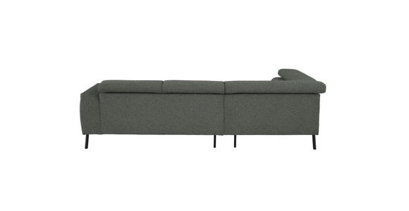 ECKSOFA in Struktur Grau 205/280 cm - Schwarz/Grau, Design, Textil/Metall (205/280cm) - Xora