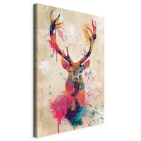 LEINWANDBILD Abstraktes, Tiere 40/60/1.2 cm  - Pink/Koralle, Basics, Holzwerkstoff/Textil (40/60/1.2cm) - artgeist