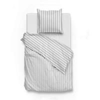 BETTWÄSCHE 2-teilig Banda-di-Lino Renforcé 135/200 cm  - Hellgrau, Basics, Textil (135/200cm)