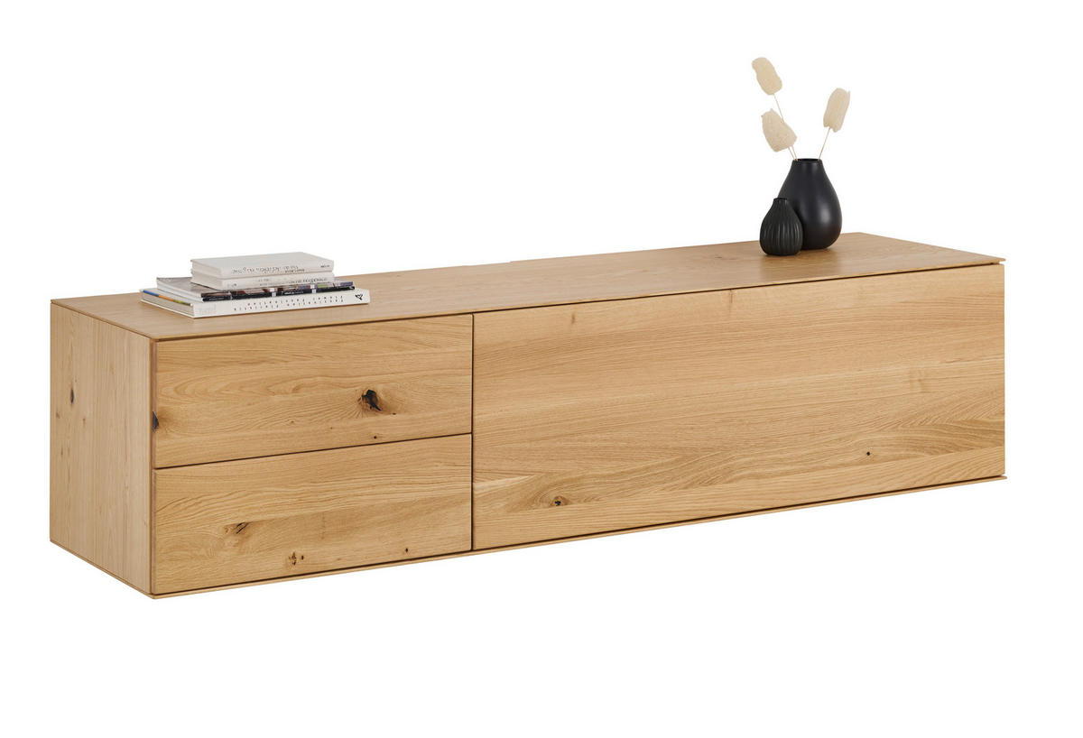 NÍZKÁ KOMODA, dub, barvy dubu, 181/44/50 cm - barvy dubu, Design, dřevo/kompozitní dřevo (181/44/50cm) - Dieter Knoll