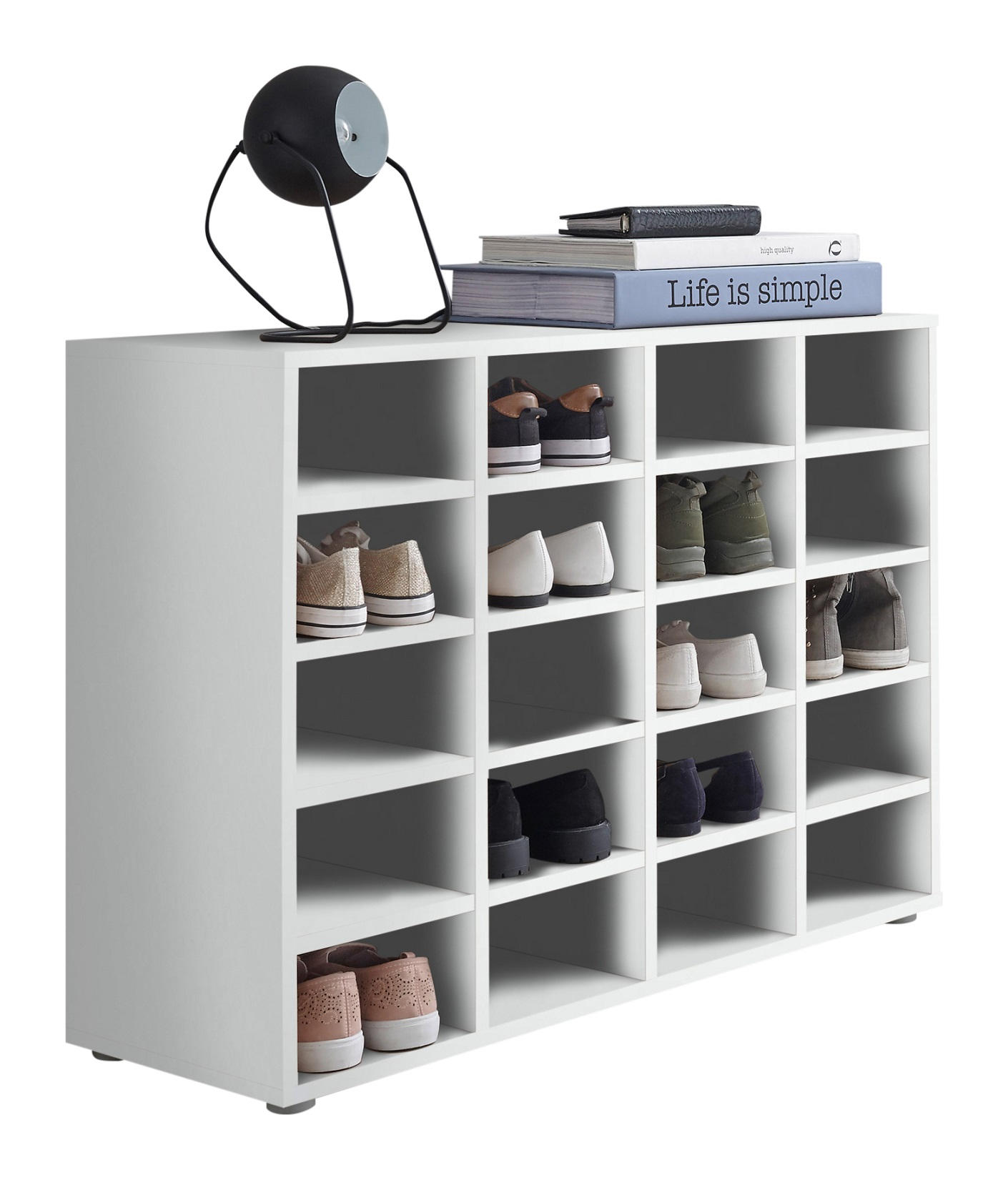HYLLA i 92/69/33 cm vit  - vit/silver, Basics, trämaterial/plast (92/69/33cm) - Best Price