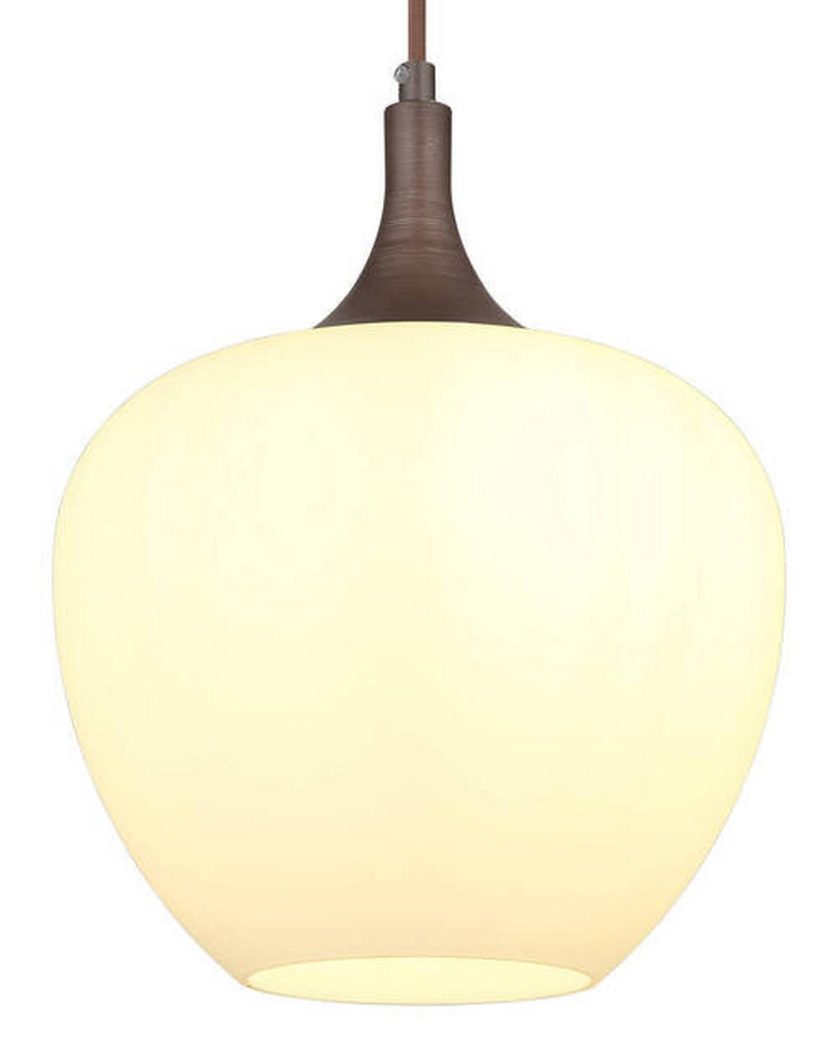 HÄNGLAMPA 24/120 cm  - brun/opal, Klassisk, metall/glas (24/120cm) - Globo