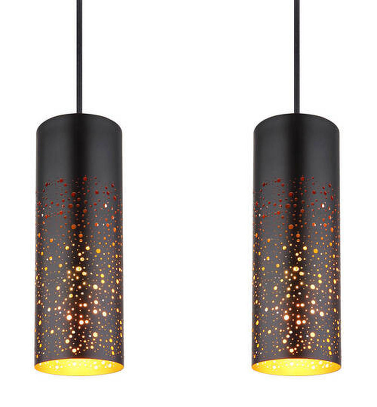 HÄNGELEUCHTE 80/10/150 cm    - Goldfarben/Schwarz, Design, Metall (80/10/150cm) - Globo