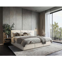 FAMILIENBETT - Creme/Schwarz, MODERN, Holz/Kunststoff (240/200cm) - MID.YOU