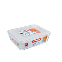 FAGYASZTÓ DOBOZ  2,6 l  - áttetsző/fehér, Basics, műanyag/üveg (2,6l) - Pyrex