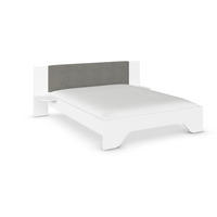 BETTANLAGE 180/200 cm  in Weiss, Dunkelgrau   - Weiss/Dunkelgrau, Design, Holzwerkstoff/Textil (180/200cm) - Boxxx