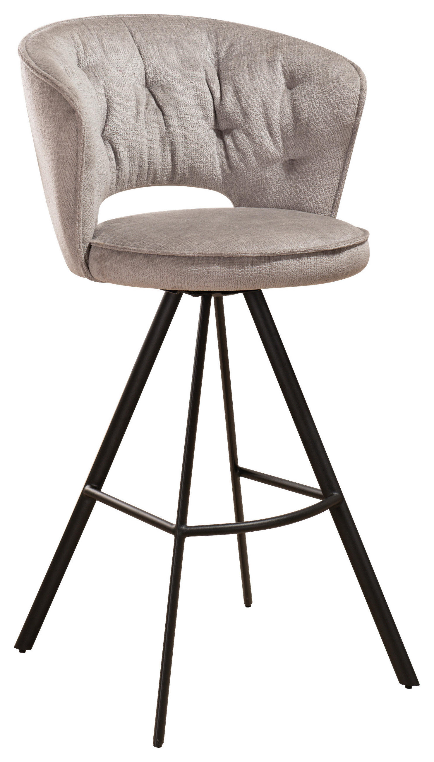 BARPALL i grå  - svart/grå, Design, metall/textil (54/103/54cm) - Novel