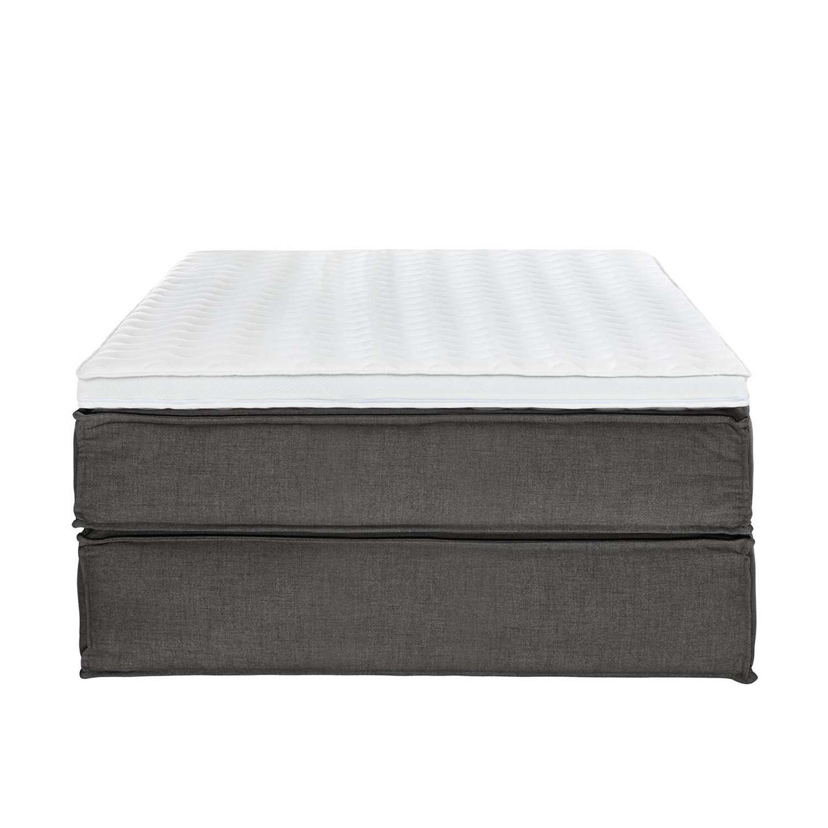 BOXSPRINGBETT 140/200 cm  in Anthrazit  - Anthrazit/Schwarz, Design, Textil (140/200cm) - home24