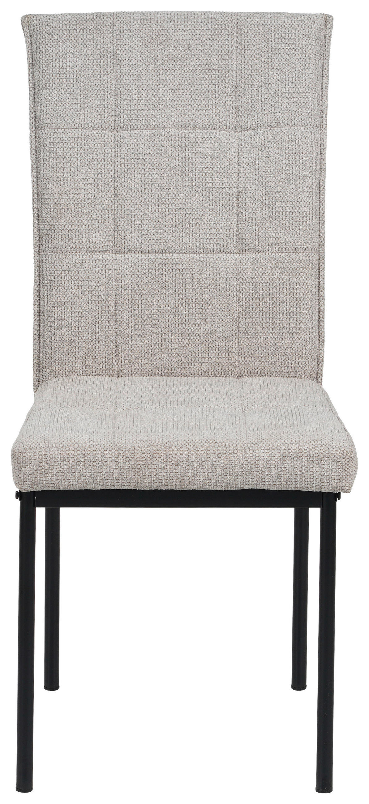 STUHL Mikrofaser Schwarz, Beige  - Beige/Schwarz, KONVENTIONELL, Textil/Metall (44/96/61cm) - MID.YOU