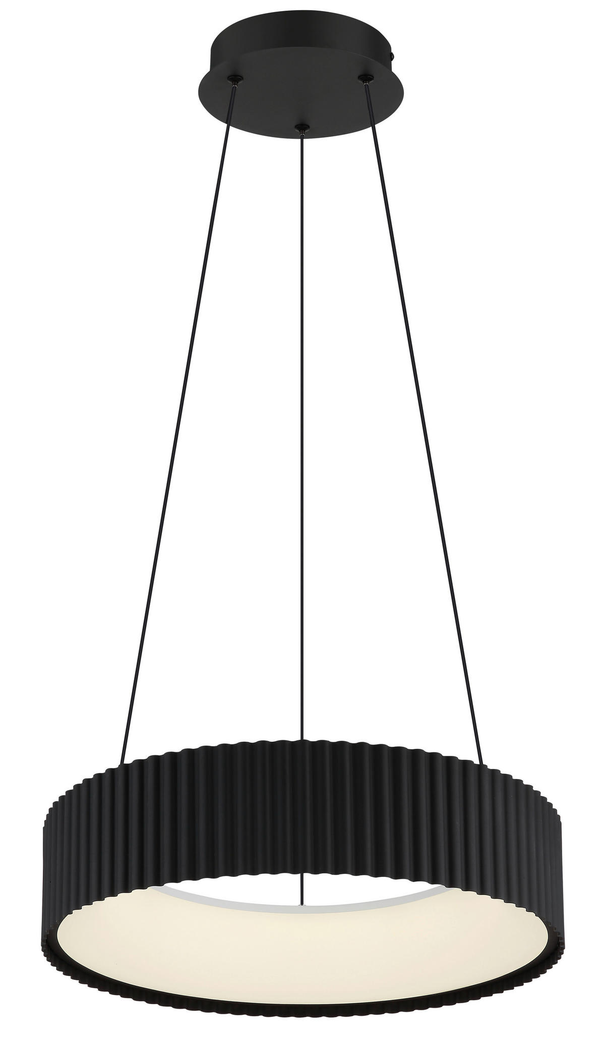 LED-HÄNGELEUCHTE 46/12 cm  - Schwarz/Weiß, Basics, Kunststoff/Metall (46/12cm) - Globo