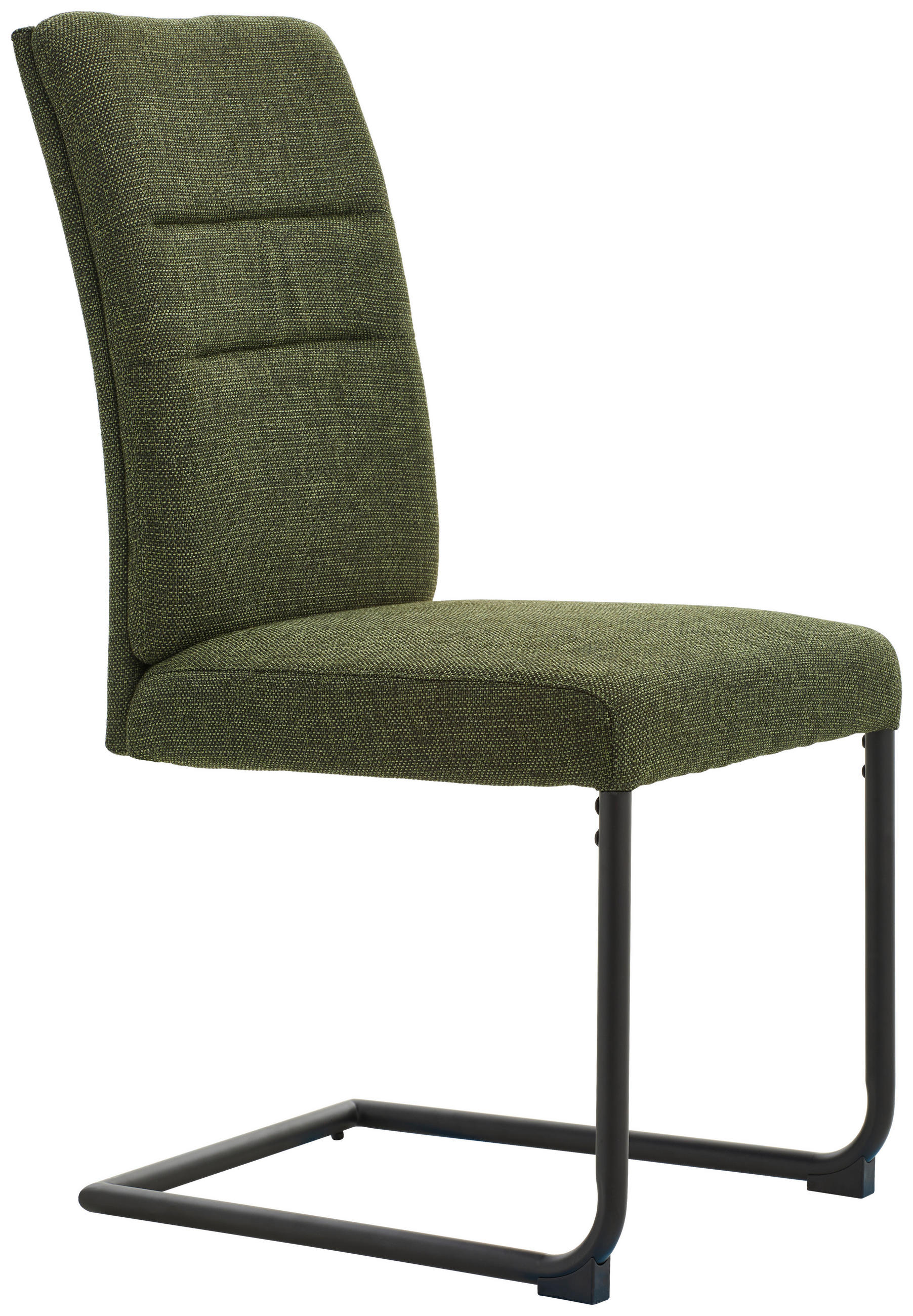 SZÁNKÓTALPAS SZÉK fém, textil zöld, fekete  - fekete/zöld, Design, textil/fém (48/98/63cm) - Novel
