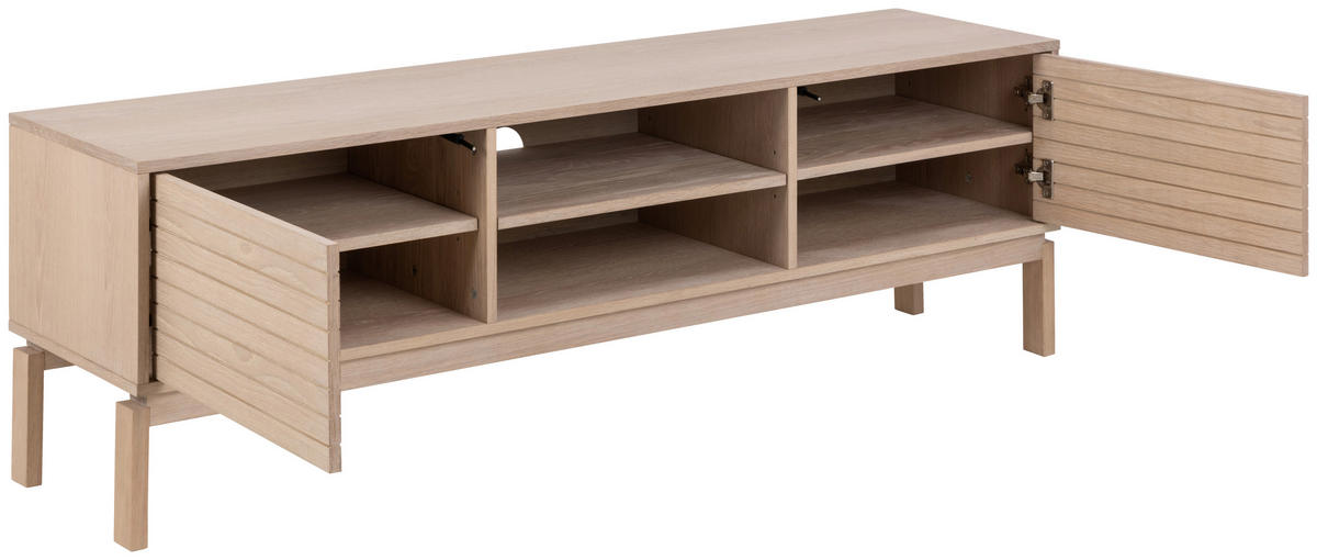 NIZKA OMARICA barve hrasta  - barve hrasta/bela, Design, leseni material/les (160/50/40cm) - Livetastic