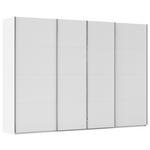 SCHWEBETÜRENSCHRANK  in Weiß  - Chromfarben/Weiß, Design, Holzwerkstoff/Metall (316/235/68cm) - Novel