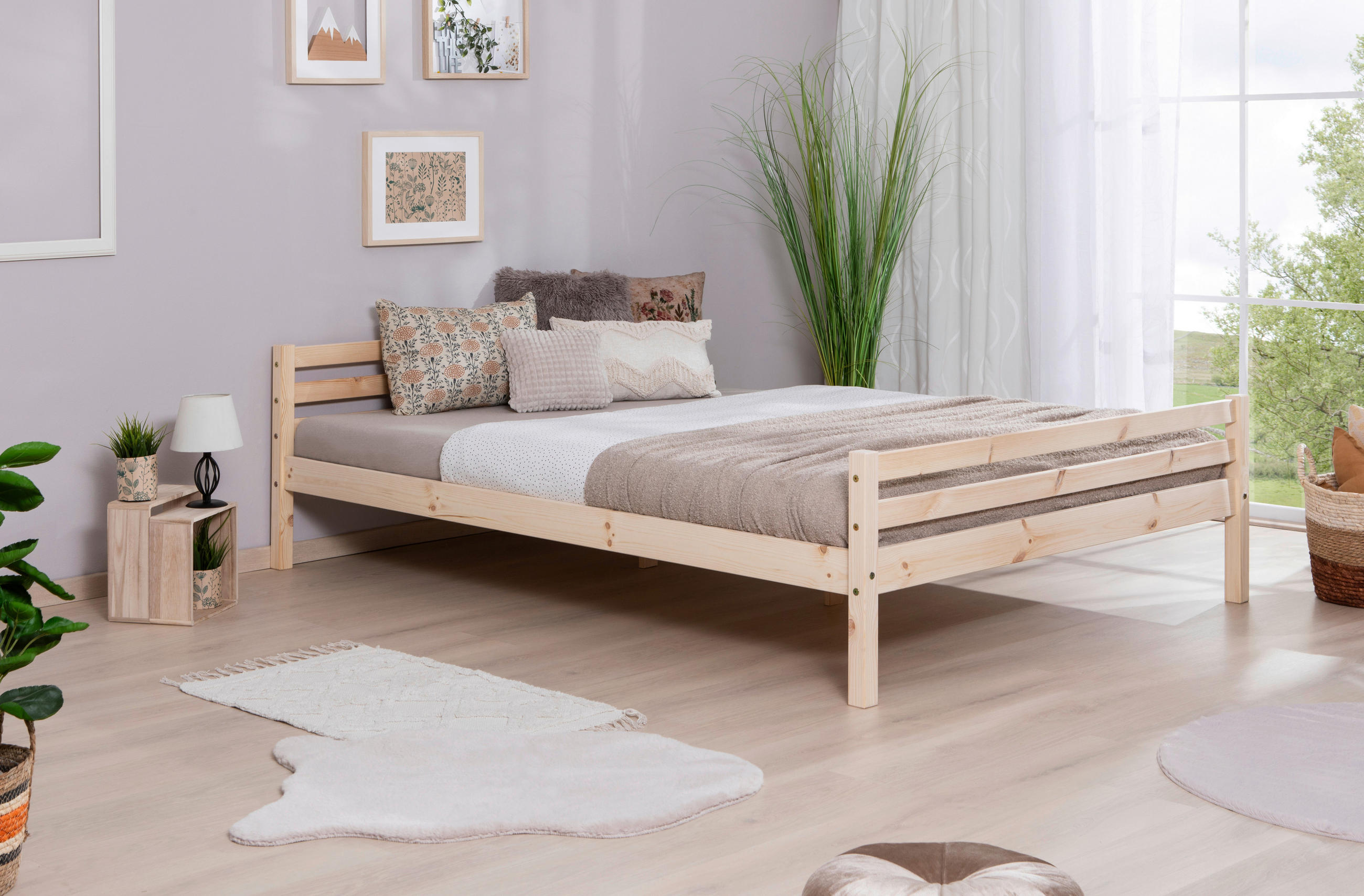 BETT 140/200 cm  in Kieferfarben  - Kieferfarben, KONVENTIONELL, Holz (140/200cm) - MID.YOU